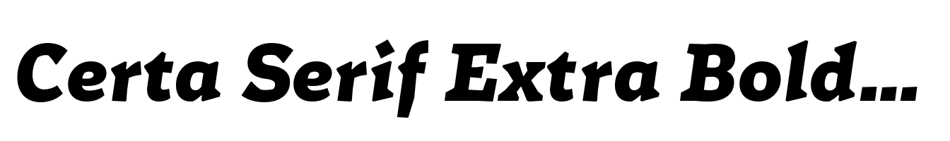 Certa Serif Extra Bold Italic